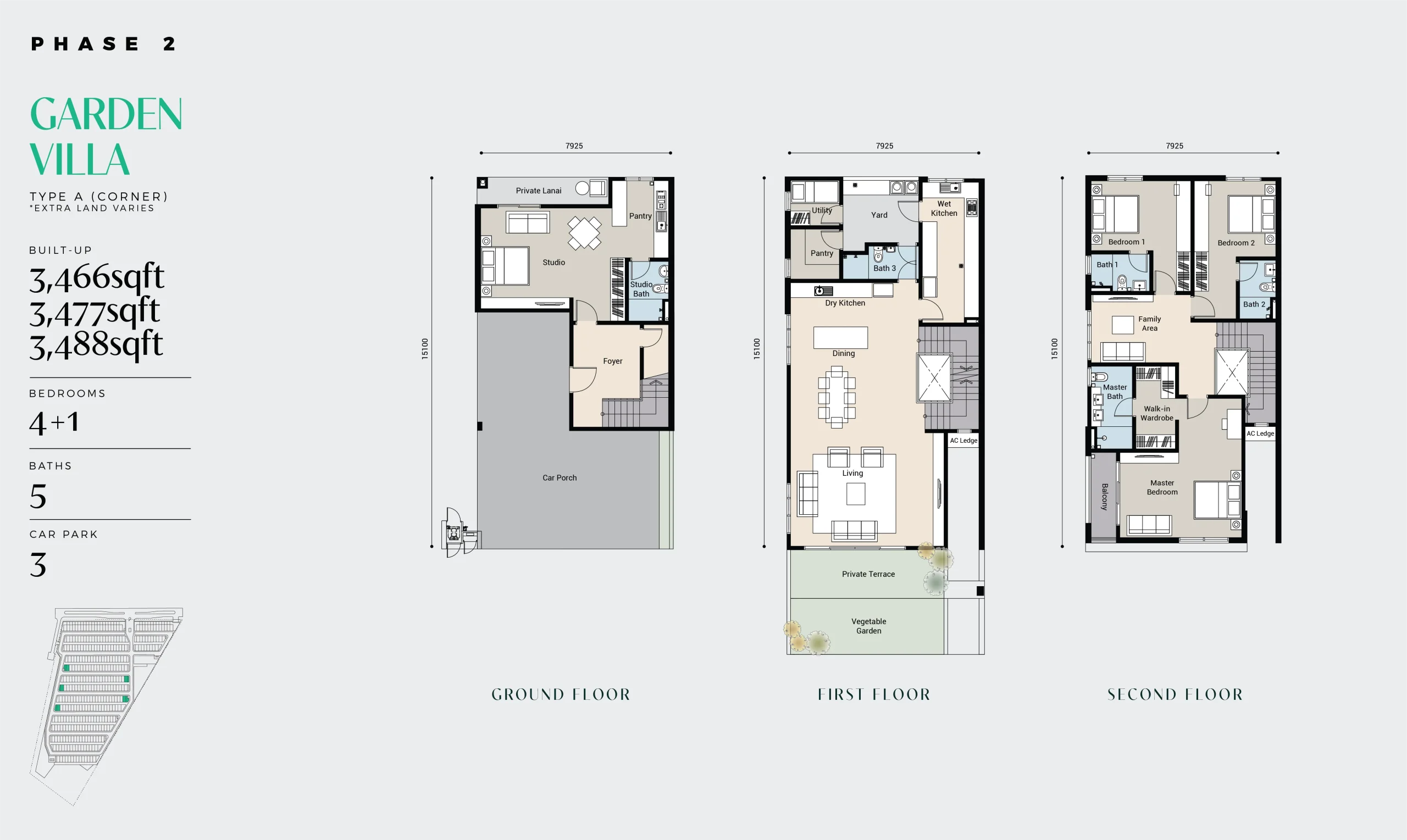 Garden Villa Type A (Corner) Phase 2