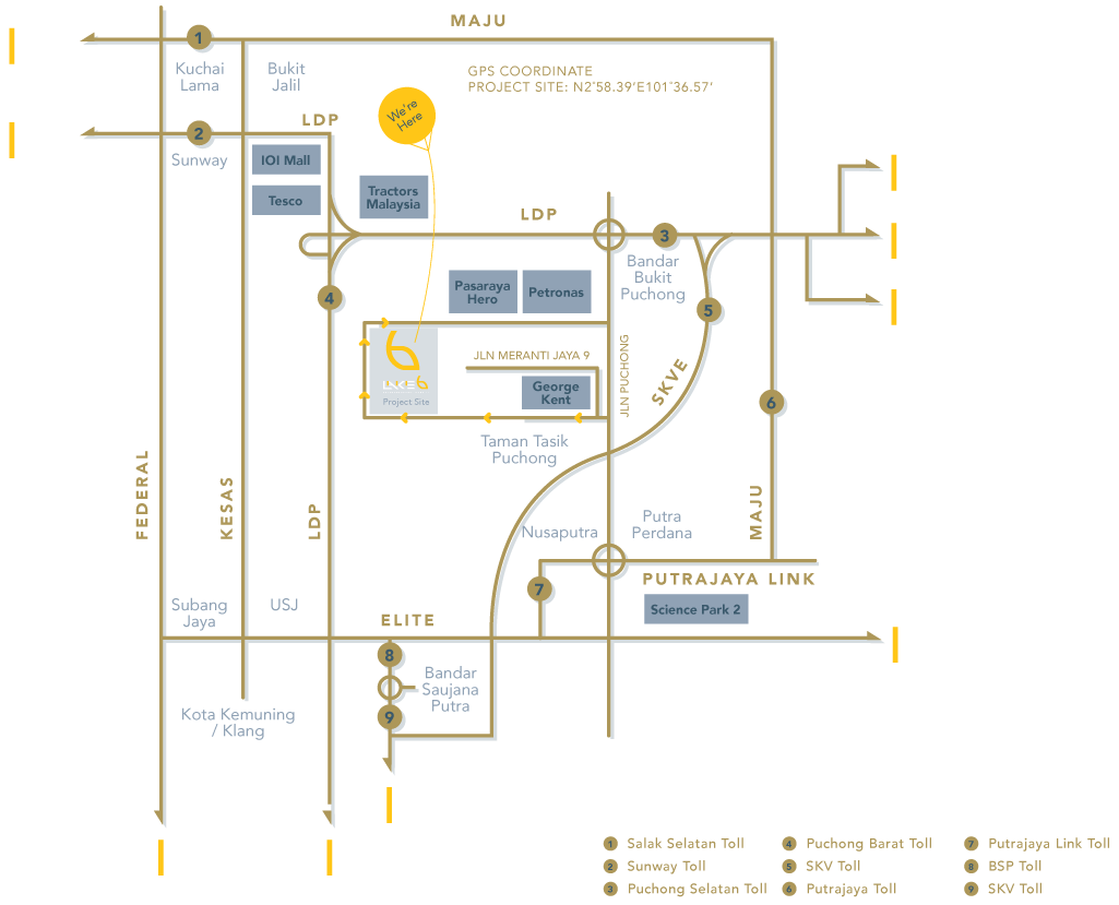 Lake 6 Location Map